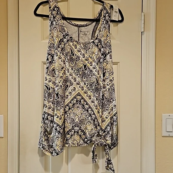 Lane Bryant NWT Navy and Yellow tank/workout top Size 18/20 - Picture 2 of 8